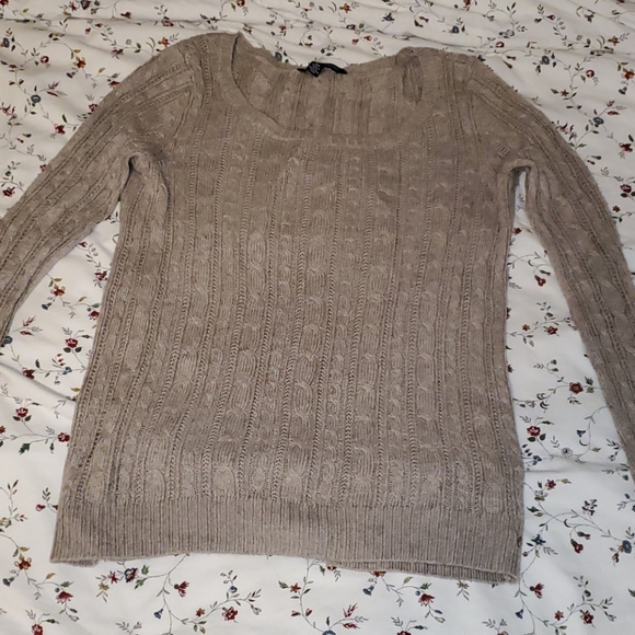 Beige Knit Sweater - Picture 1 of 2